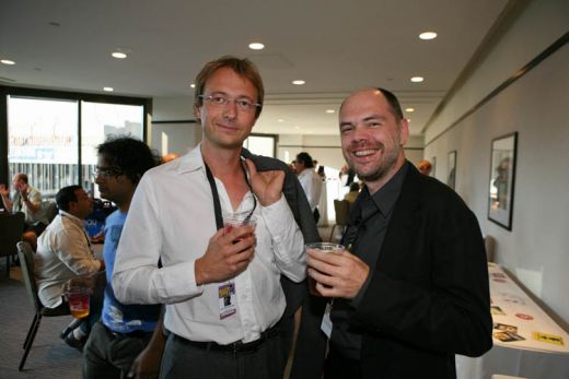 Bjorn Olaf Johannessen, co-scénariste et Frank Vercruyssen, acteur du film NOWHERE MAN